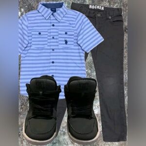 BUNDLES of clothes for boy, size 5/6, Mix 3 piesas, Shirt, pants and shoes.